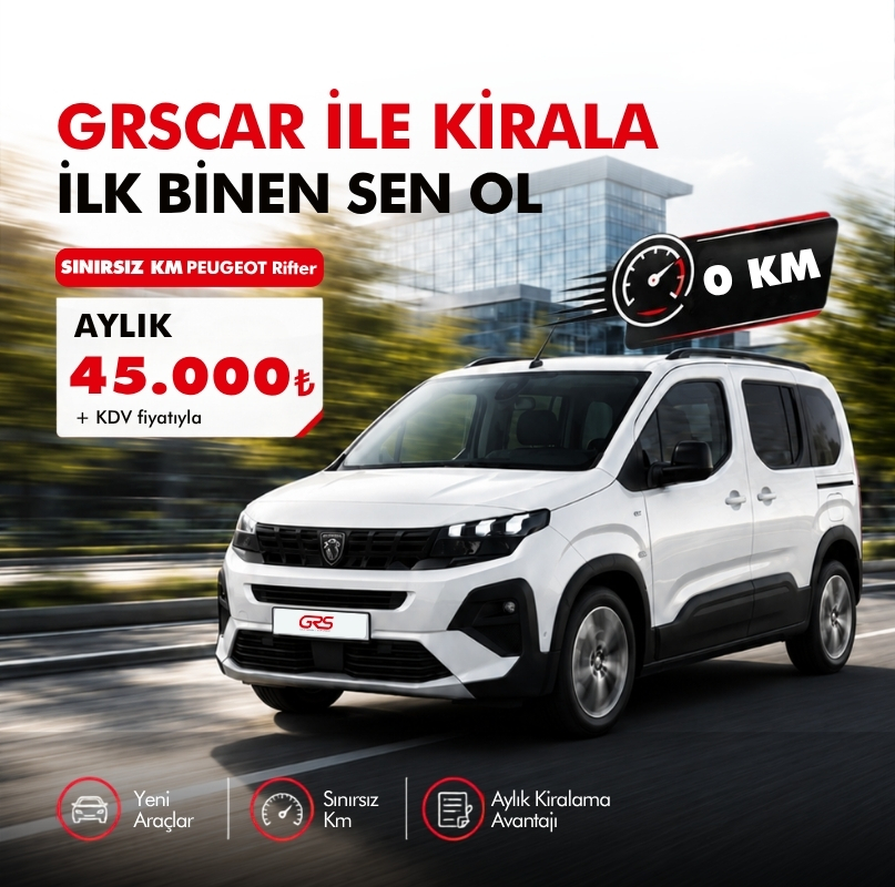 Peugeot Rifter Aylık Kiralama Avantajı !